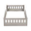 Lit plateforme simple avec garde-corps - Style moderne en bois au fini naturel
