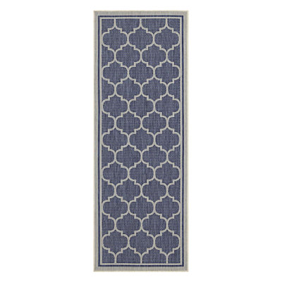 Trellis Patterned Indoor/Outdoor Area Rug