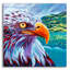 «Proud Eagle» par Carolee Vitaletti, art mural en verre acrylique