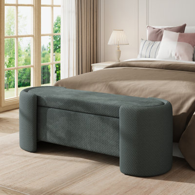 Caillier Linen Upholstered Storage Bench