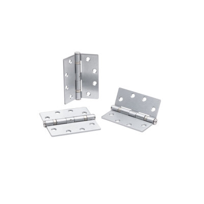 4.5 in. x 4 in. Full Mortise 5/32 in. Radius Ball Bearing Hinge with Non-Removable Pin - Set of 3