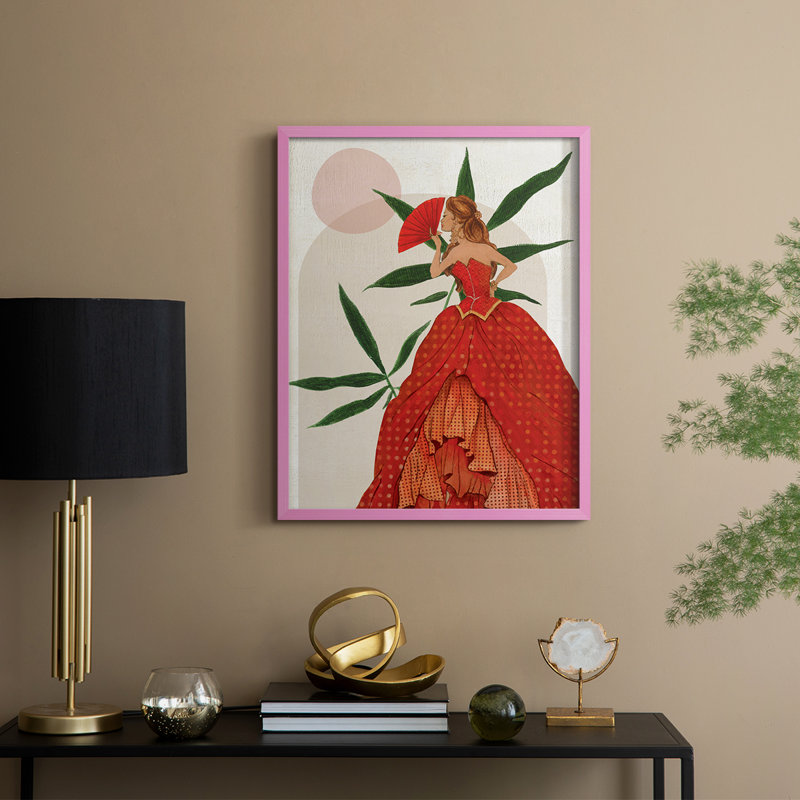 "Vestido Rojo II", Rose, H 30 po x l 24 po