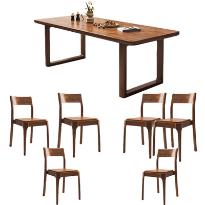 Simple and elegant solid wood dining table sets
