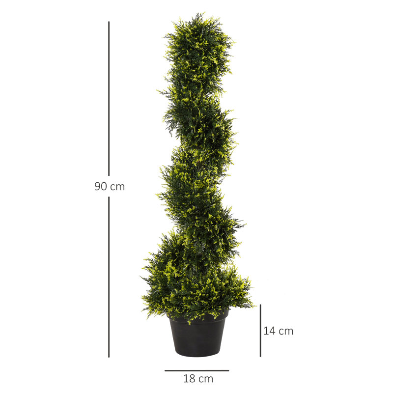 90cm Faux Cedar Tree in Cement Pot