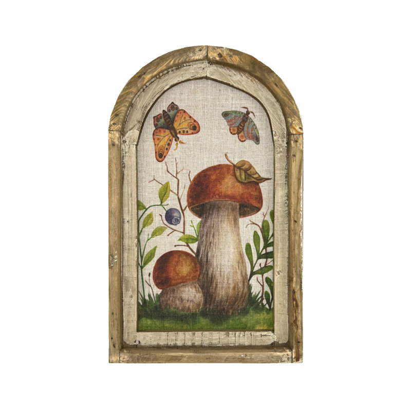 Décoration murale champignon Woodland, H 22 po x l 14 po x P 2 po