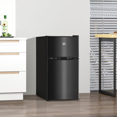 HOMCOM 3.2 Cu.Ft Mini Fridge With Freezer