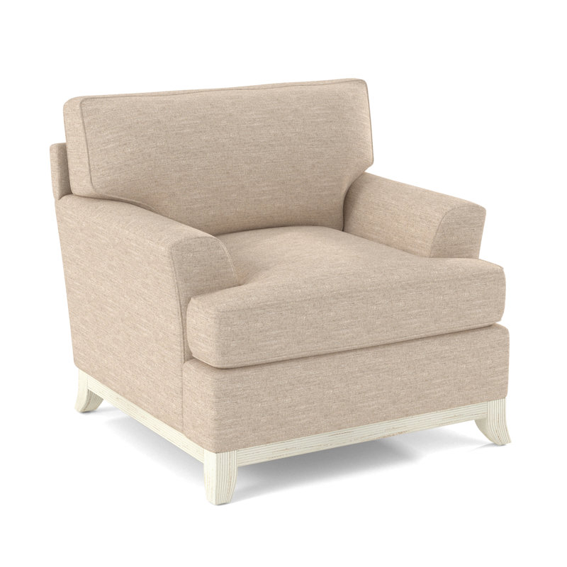 Oaks Way Armchair, Antique Frost White, Light Blue Performance Fabric; 0851-55