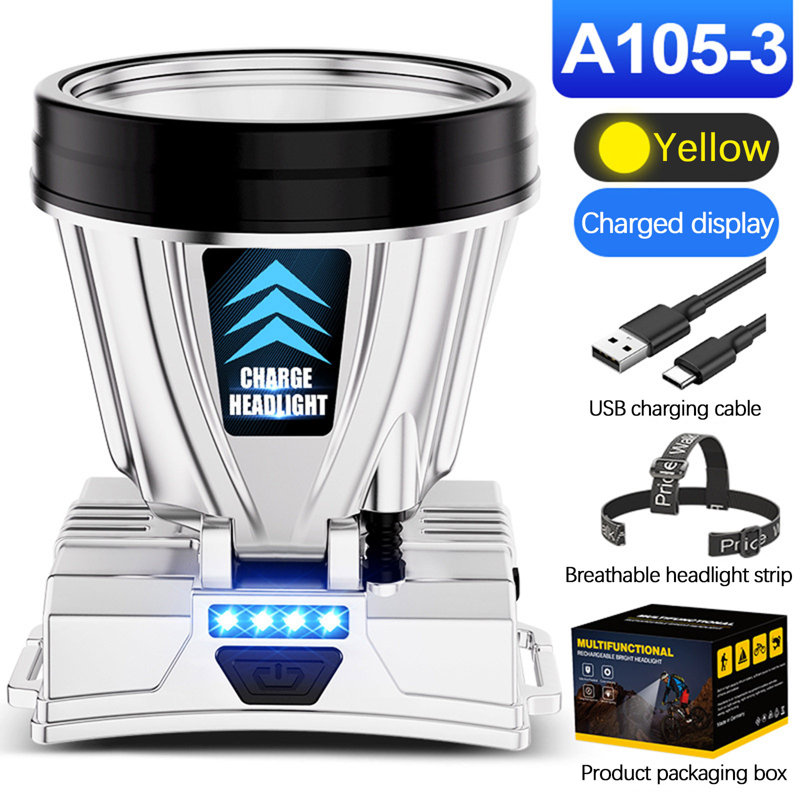 Veilleuse haute luminosité rechargeable haute puissance, camping en plein air, pêche, pile au lithium, lampe de poche pour la détection de la lumière