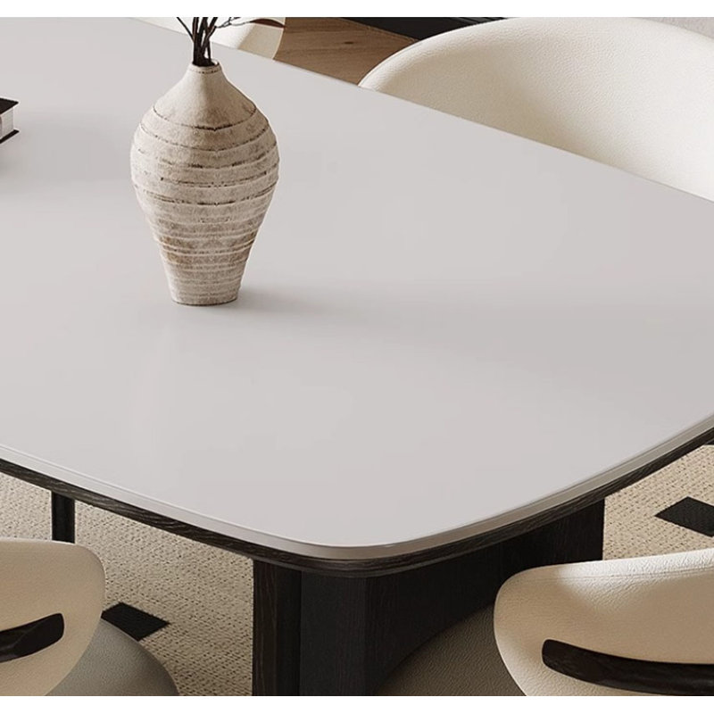 Wandalene Ash Solid Wood Base Dining Table, 29.52"H x 78.74"L x 35.43"W