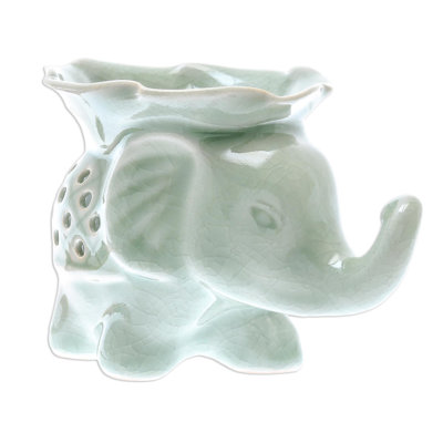 Chauffe-cire en céramique Elephant and Leaf