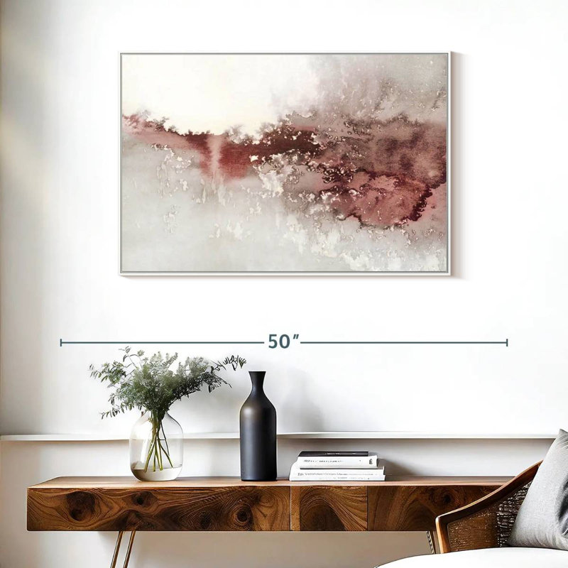 Douces vagues I, Cadre flottant blanc, 37 po x 25 po