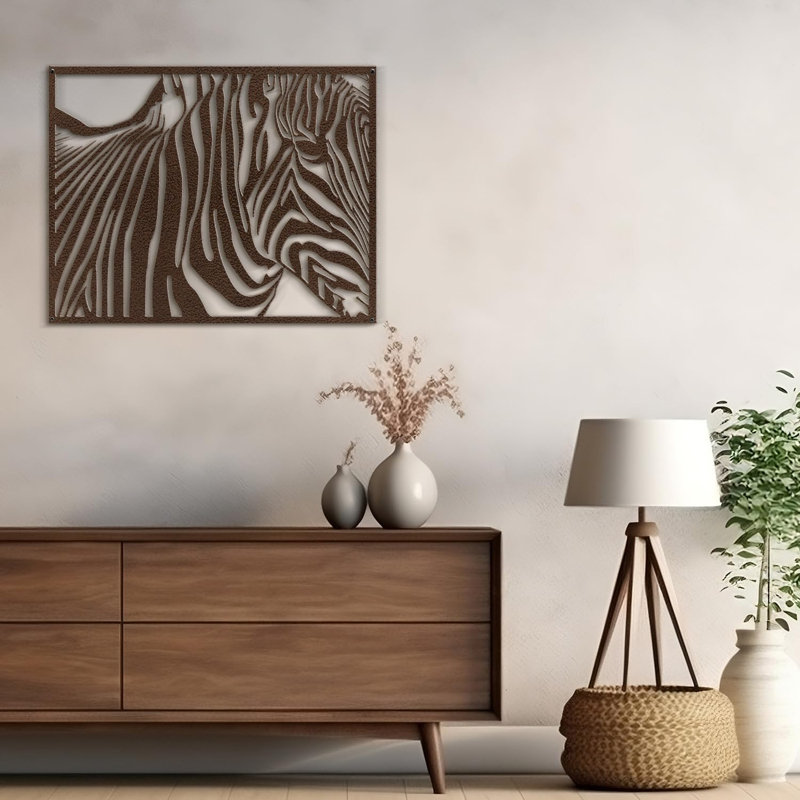 Wall Decor Metal, 16" H x 24" W x 0.05" D, Bronze