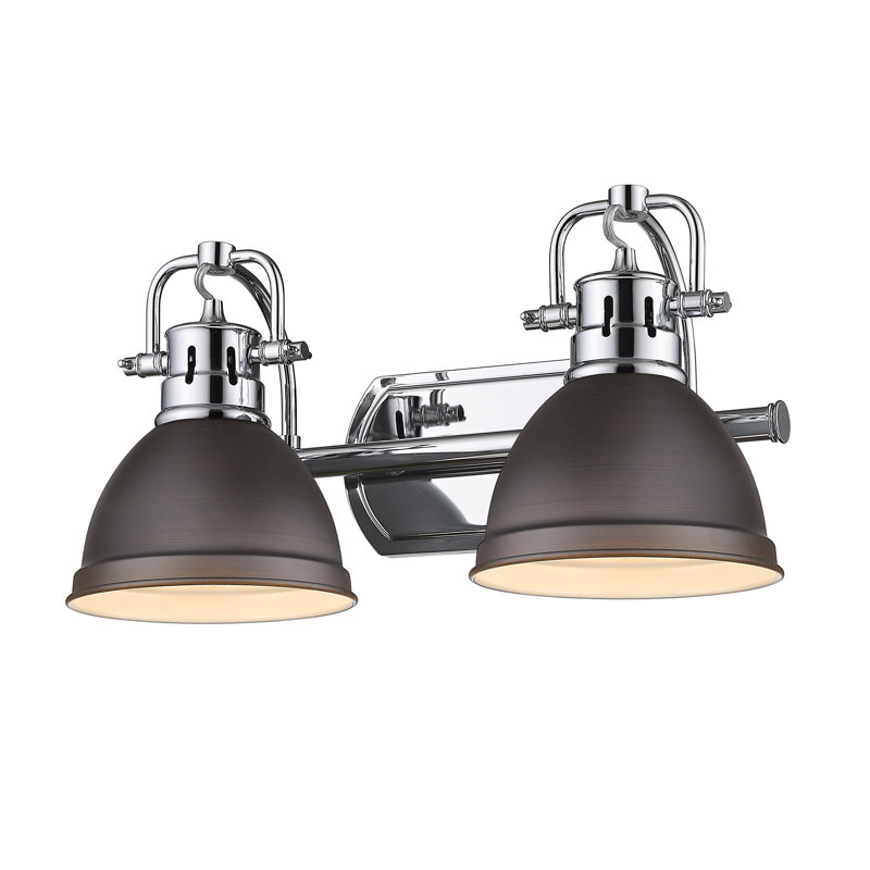 Éclairage pour salle de bain Drakeford, Bronze huilé, Bronze huilé, Deux lumières