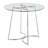 Contemporary/Glam Dinette Table in Steel with Clear Glass Top by LumiSource-922581267
