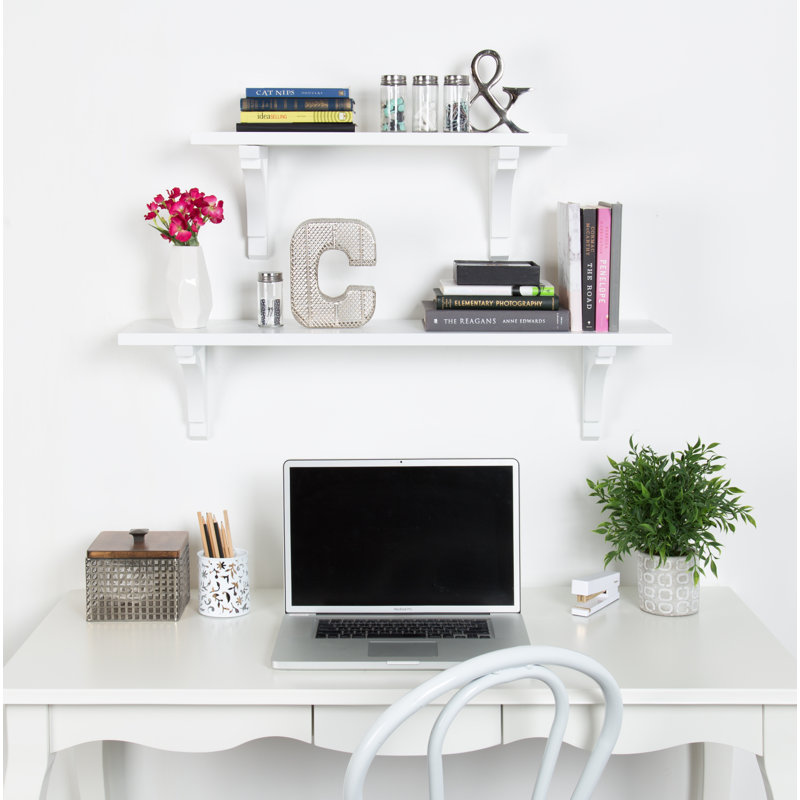 Hornyak Bracket Shelf, 8.8" H x 36" W x 8" D, White