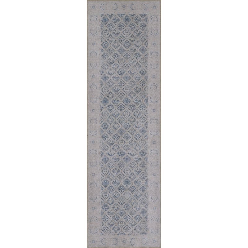 Erin Gates by Momeni Dorset Coventry Polyester Blue Area Rug, Runner 2'3" X 7'6"
