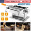 Machine à pâtes à rouleaux Machine à nouilles à fettuccine 9 réglages d'épaisseur Acier inoxydable