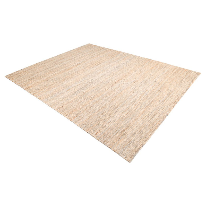 Lee Tencel Geometric Area Rug in Brown, Rectangle 3' x 5'