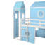 Lit mezzanine simple avec tente et tour rose Slide