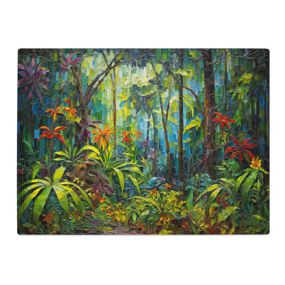 Rain Forest Palette Knife  Glass Chopping Board