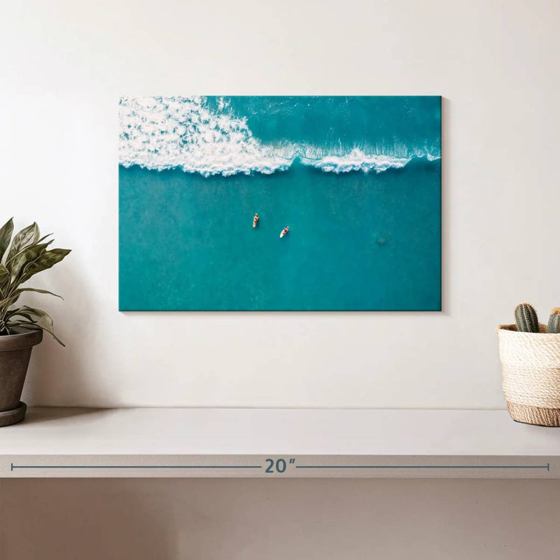 Senne Surfers On Ocean Wave, 8" H x 12" W