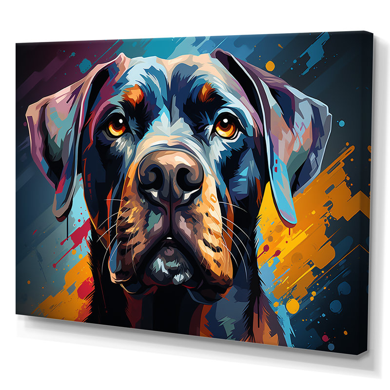 Boxer Boldness II sur toile, Toile tendue, H 12 po x l 20 po x P 1 po