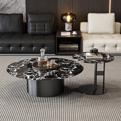 Schock Pedestal 2 Bunching Coffee Table With Storage