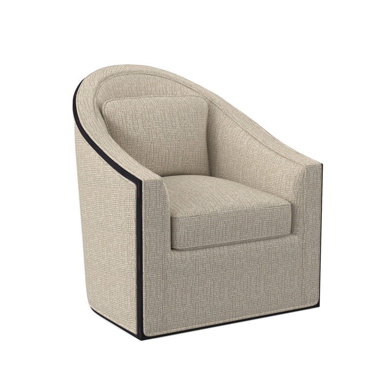 Fauteuil pivotant Academy, Ébène rétro, Steps Stones - Viscose ivoire