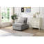 Canapé-lit pliant avec repose-pieds gris-1135049404