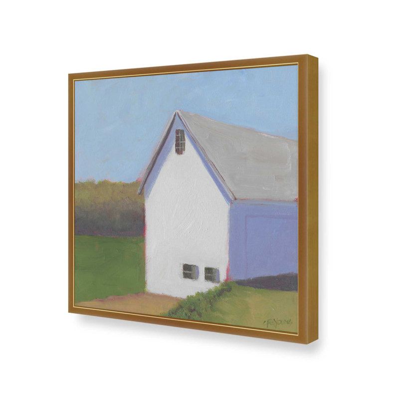 «Beacon View» par Carol Young, reproduction d'art, Impression sur cadre ouvert sans papier mat, H 12 po x l 12 po, Doré