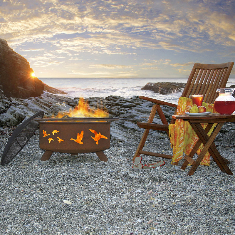 Jardine Round Steel Wood Burning Smokeless Fire Pit