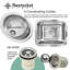 Brightwork 17.5'' L Stainless Steel Single Basin Kitchen Sink