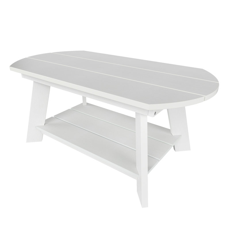 Arrlo Outdoor All-Weather Poly Coffee Table, White