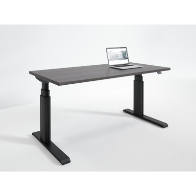 Wildermuth Adjustable Metal Base Standing Desk with Power Outlet