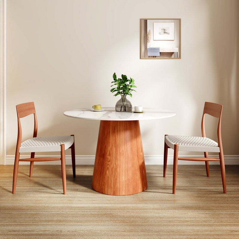 Table de salle à manger 43,83 piédestal, H 43,83 po x L 44,11 po x l 30,16 po