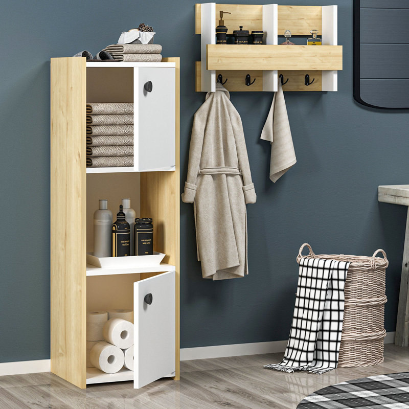Causseaux Freestanding Bathroom Cabinet, Sapphire Oak White