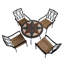 Montilla 4 Seater Dining Set with Cushions