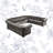 Huskins Velvet U-Shaped Sectional Symmetrical-1398463797