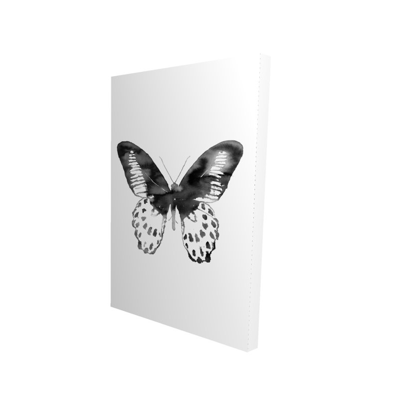 Papillon noir - Toile pour chambre noire et blanche