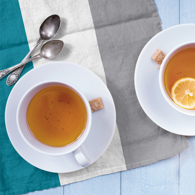 Torchon Football, Bleu sarcelle / blanc / ballon de basket gris, Cotton Blend