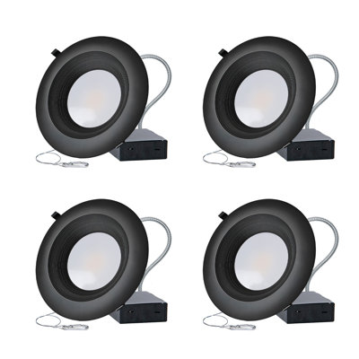 Black LED flush mount ceiling light,LED Commercial Downlight with J-Box