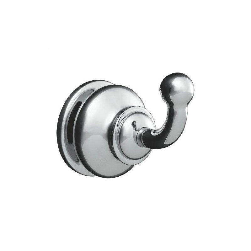 Fairfax Wall Mounted Robe Hook, Polished Chrome