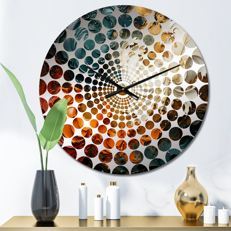 Loucille - Horloge murale peinture abstraite, Petit