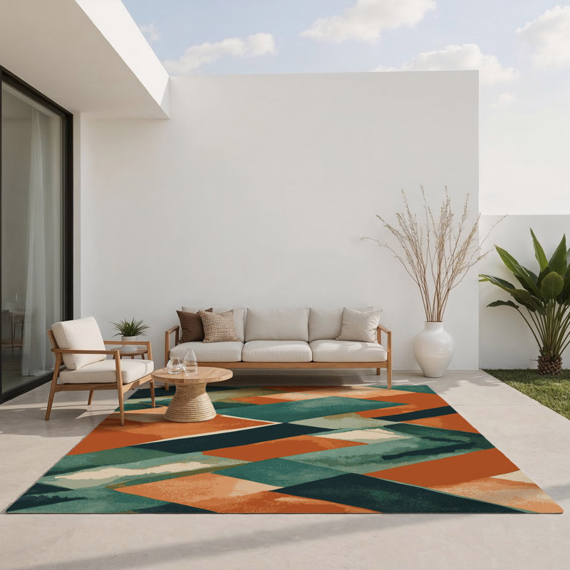 Tapis intérieur et extérieur Sandstone Serpents, Rectangle 1 pi 6 po x 2 pi 6 po