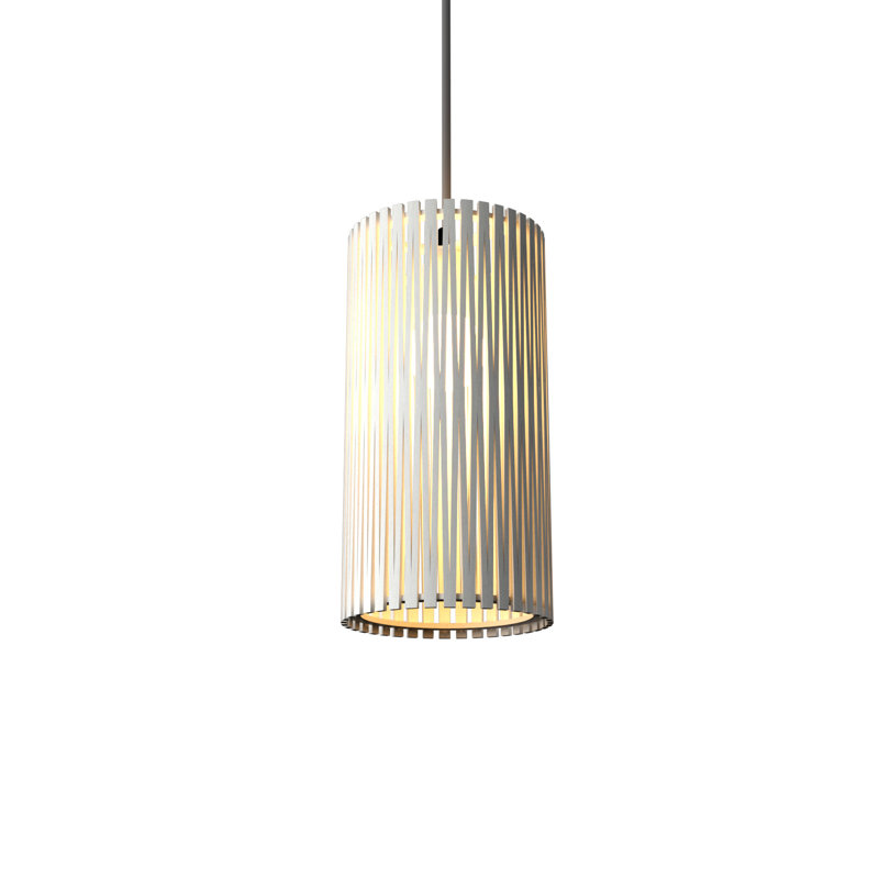 Living Hinges 1 - Light Pendant, 7.87" H x 5.9" W x 5.9" D, Organic White