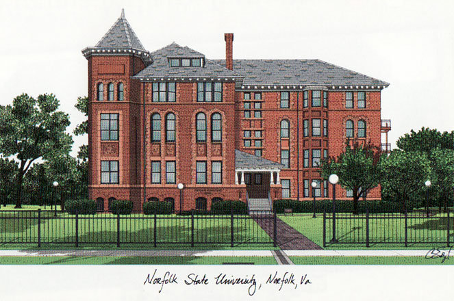 « campus images », reproduction de photo NCAA, Spartans de l'Université Norfolk State