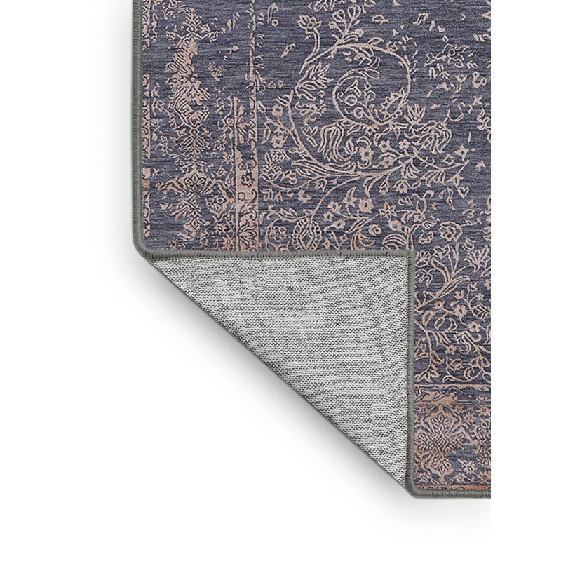 Tapis 100% lavable à la machine de style moderne Mid-Century 2558, Rectangle 6 pi x 9 pi