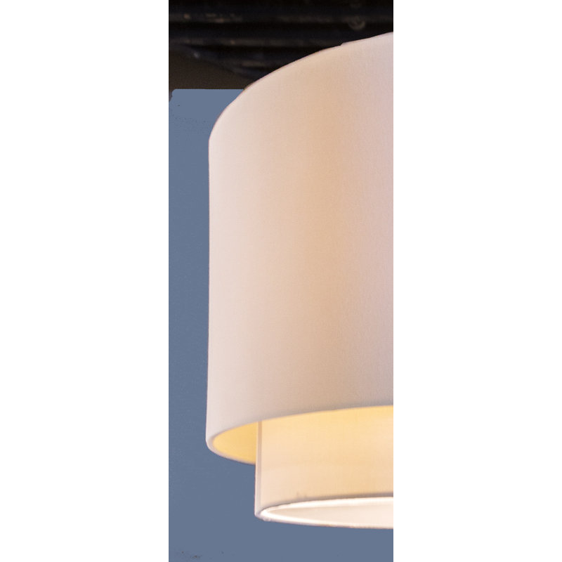 Luminaire suspendu cylindrique de conception unique à 3 lumières Khyrie, Ivoire