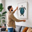 Turtle Geometric - Wrapped Canvas-984406603-984406709