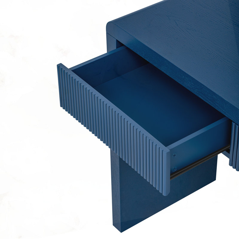 Console rustique avec tiroirs, Marine